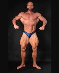 METALLIC BLUE BODYBUILDING TRUNKS