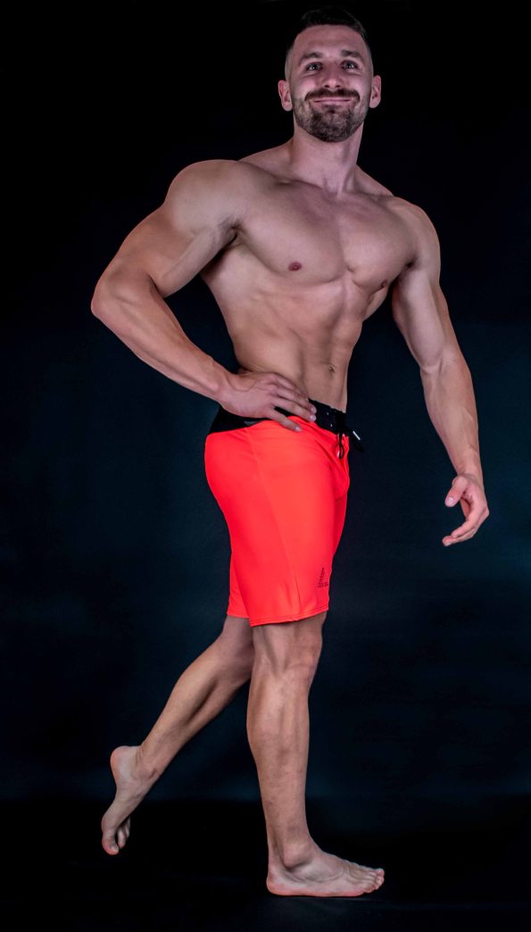 CORAL NEON MEN´S PHYSIQUE SHORTS