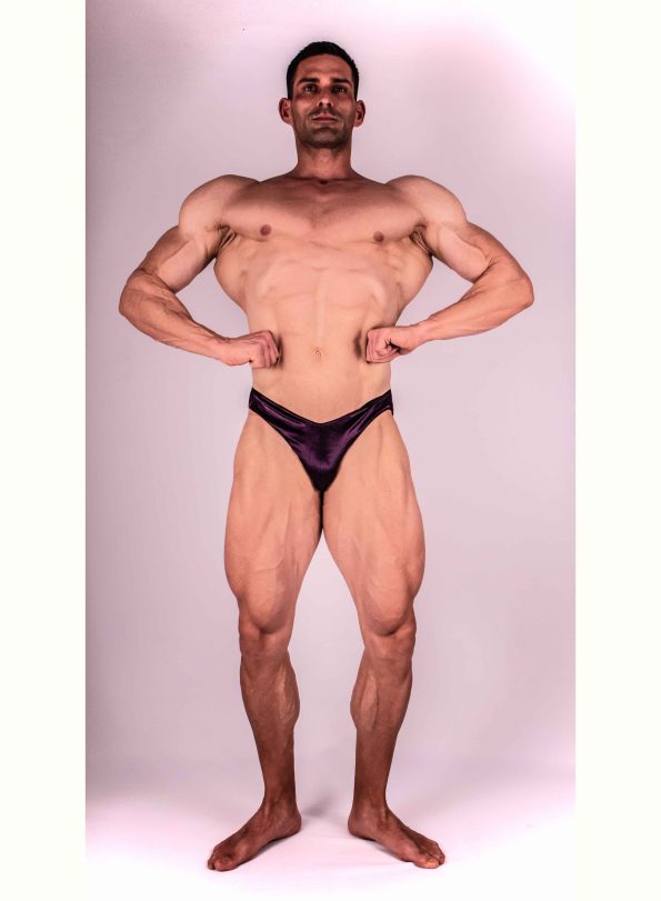 PURPLE VELVET BODYBUILDING TRUNKS
