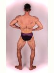 PURPLE VELVET BODYBUILDING TRUNKS IFBB, NPC ( DĹŽKA BOČNEJ STRANY 5CM )