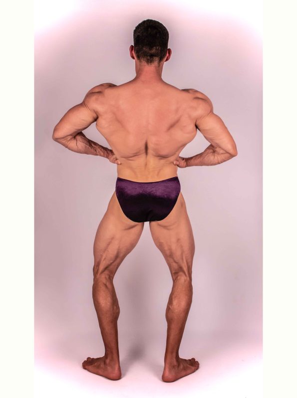 PURPLE VELVET BODYBUILDING TRUNKS