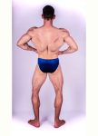 BLUE VELVET BODYBUILDING TRUNKS IFBB, NPC ( DĹŽKA BOČNEJ STRANY 5CM )