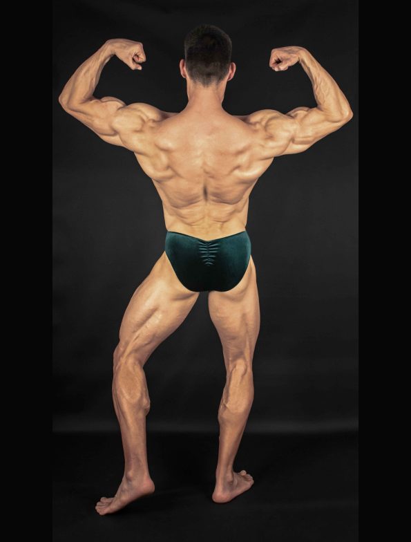 GREEN VELVET BODYBUILDING TRUNKS