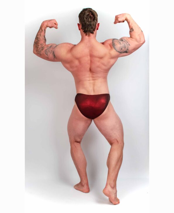 METALLIC CRANBERRY BODYBUILDING TRUNKS SANK, ICN, OSTATNÉ ( DĹŽKA BOČNEJ STRANY 2CM )