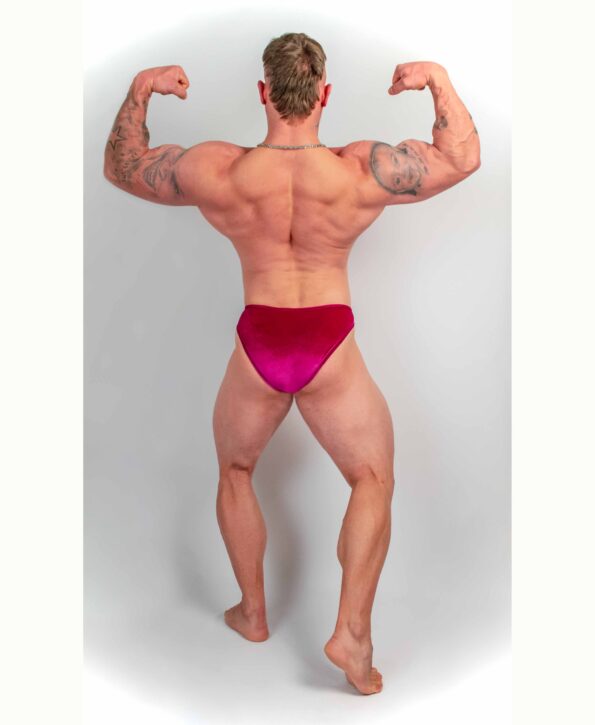 DEEP PINK VELVET BODYBUILDING TRUNKS SANK, ICN, OSTATNÉ ( DĹŽKA BOČNEJ STRANY 2CM )