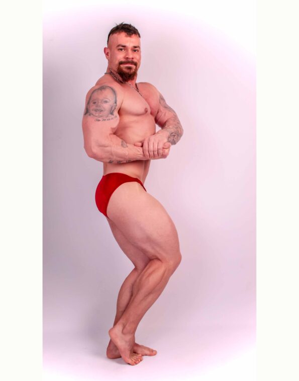 RED VELVET BODYBUILDING TRUNKS