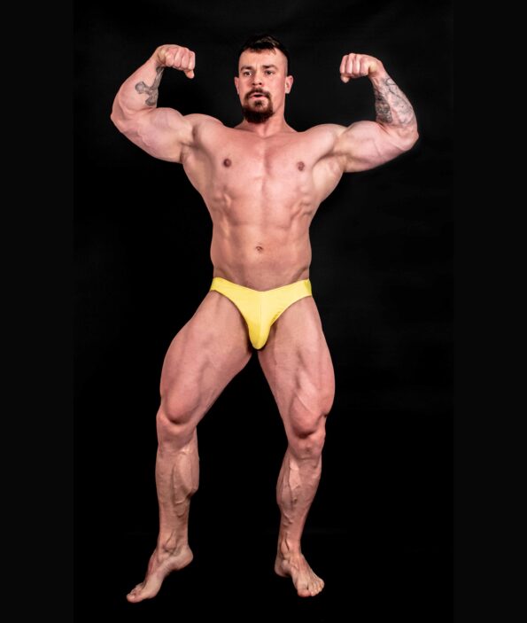 YELLOW BODYBUILDING TRUNKS
