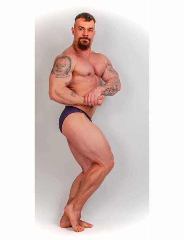 METALLIC AMETHYST BODYBUILDING TRUNKS