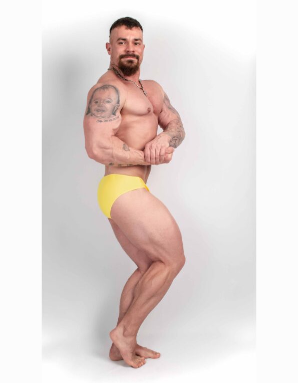 YELLOW BODYBUILDING TRUNKS
