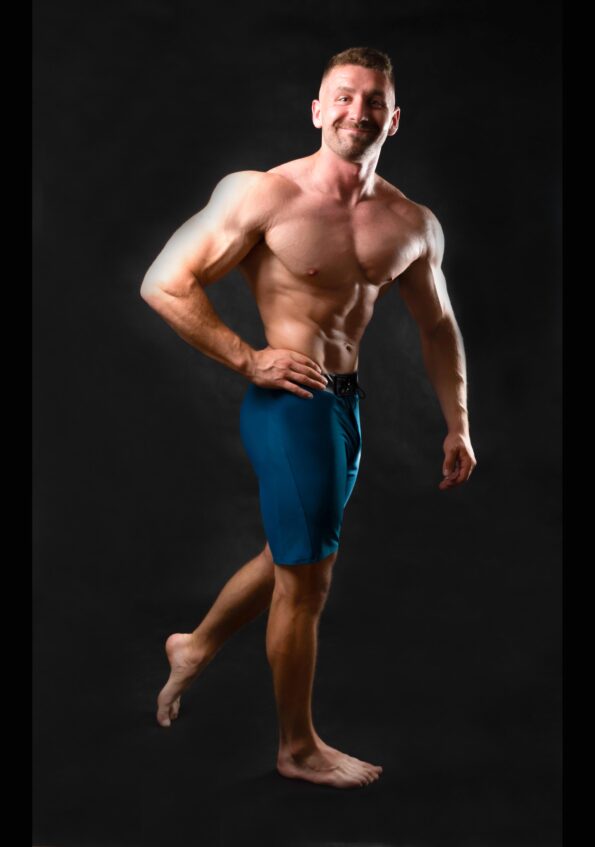 PRUSSIAN BLUE MEN´S PHYSIQUE SHORTS