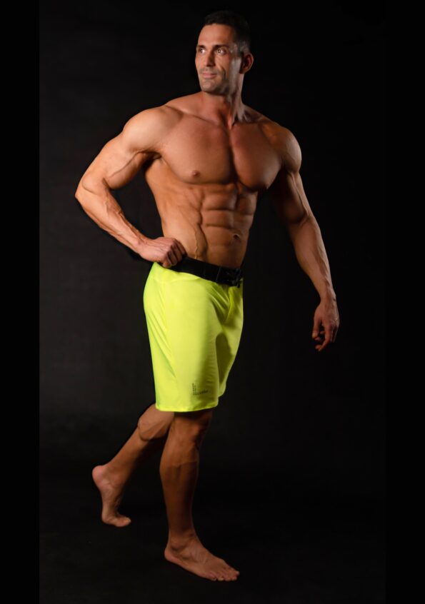 NEON LEMON MEN´S PHYSIQUE SHORTS